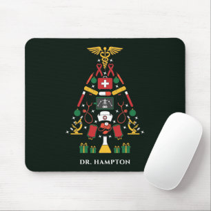 Christmas Holiday Personalized Medic Doctor Nurse Mouse Pad
