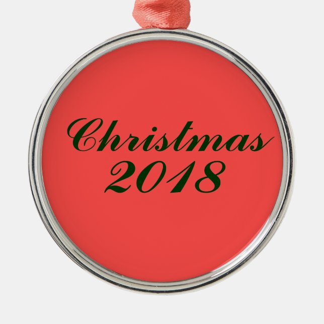 Christmas Holiday Personalized Ornament (Front)