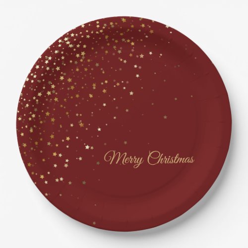 Christmas Holiday Personalized Petite Stars Paper Plates