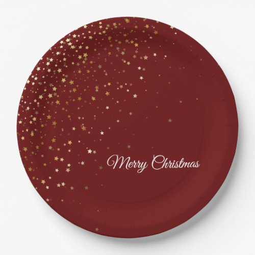 Christmas Holiday Personalized Petite Stars Paper Plates