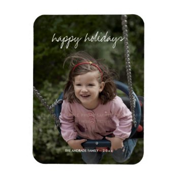 Christmas Holiday Personalized Photo Kids Picture Magnet by rua_25 at Zazzle