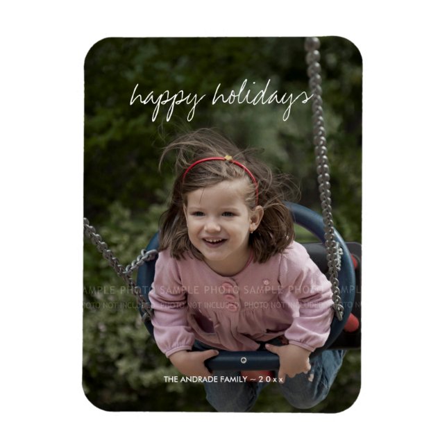 Christmas Holiday Personalized Photo Kids Picture Magnet (Vertical)