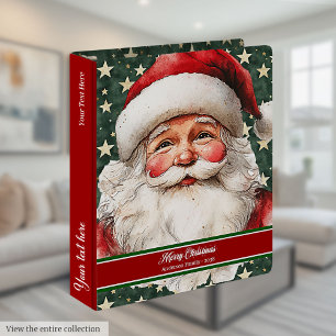 Christmas holiday photo album binder with Santa