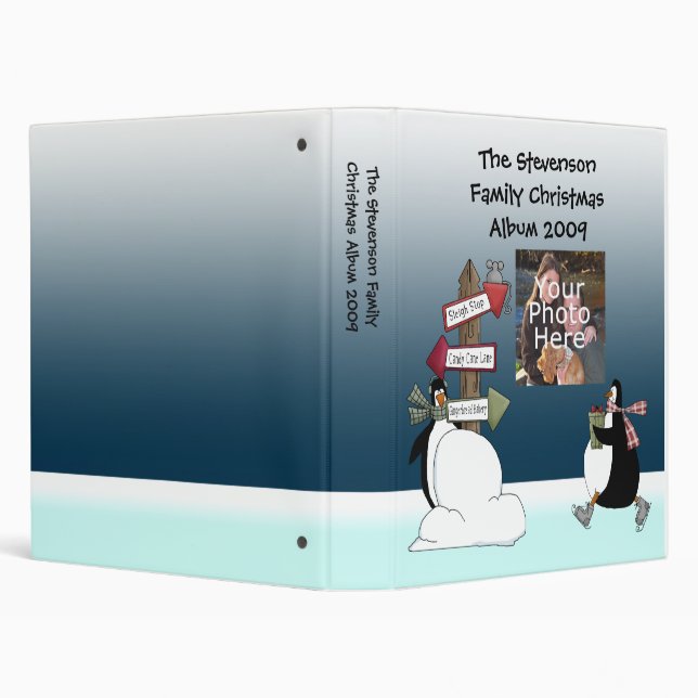 Christmas Holiday Photo Album Scrapbook Binder (Background)