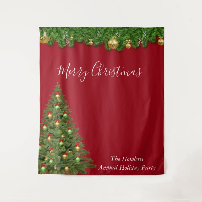 Christmas Holiday Photo Backdrop Party  (Front)