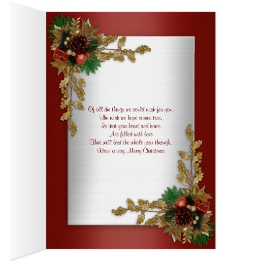Christmas holiday photo card elegant (Inside (Right))