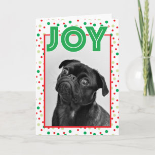 CHRISTMAS HOLIDAY PHOTO Confetti Joy Card