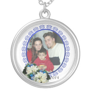 Christmas holiday Photo custom necklace
