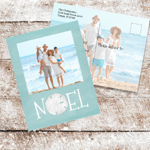 Christmas Holiday Photo Simple Beach Noel Postcard