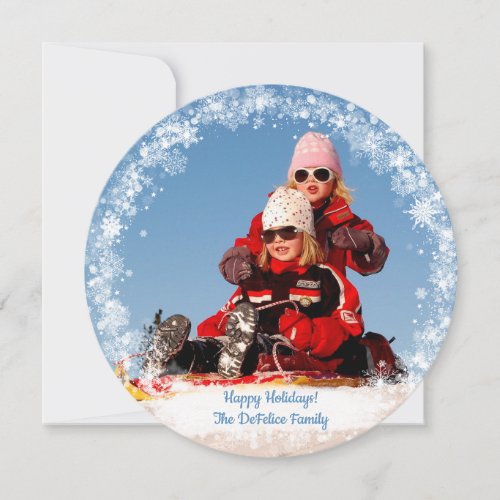 Christmas Holiday _ Photo Snowflakes Frame Temp