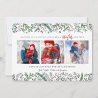 Christmas Holiday | Pine Tree | 3 Photos Card