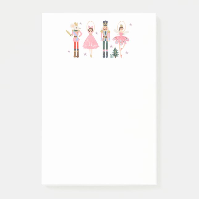 Christmas Holiday Pink Nutcracker Post-it Notes (Front)