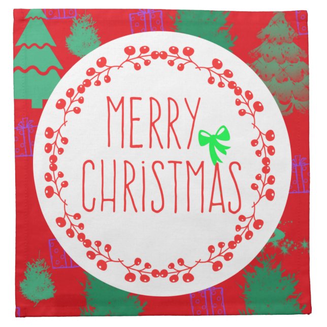 Christmas Holiday Pizzazz Cloth Napkin (Front)