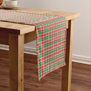 Christmas Holiday Plaid Medium Table Runner
