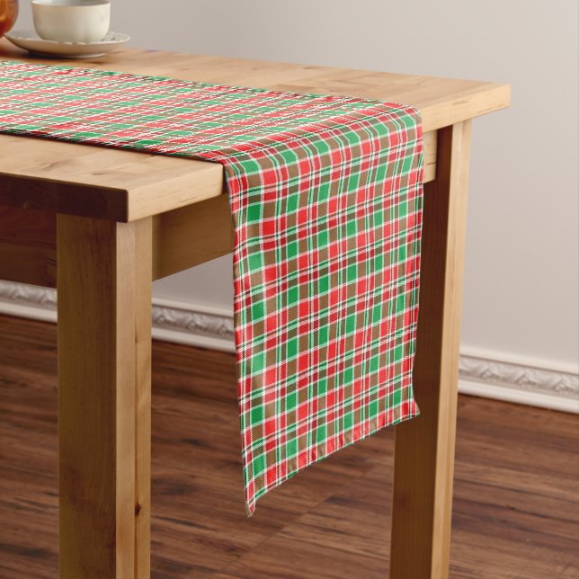 Christmas Holiday Plaid Medium Table Runner (In Situ)