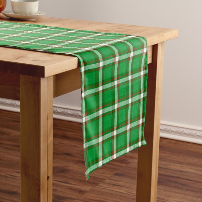 Christmas Holiday Plaid Medium Table Runner (In Situ)