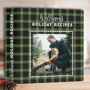 Christmas Holiday Plaid Recipe Binder