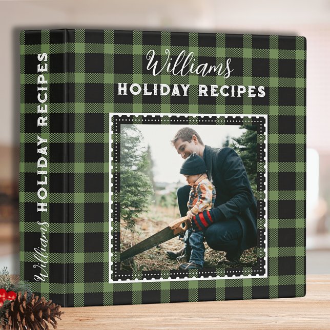 Christmas Holiday Plaid Recipe Binder (Christmas Holiday Recipe Cookbook)