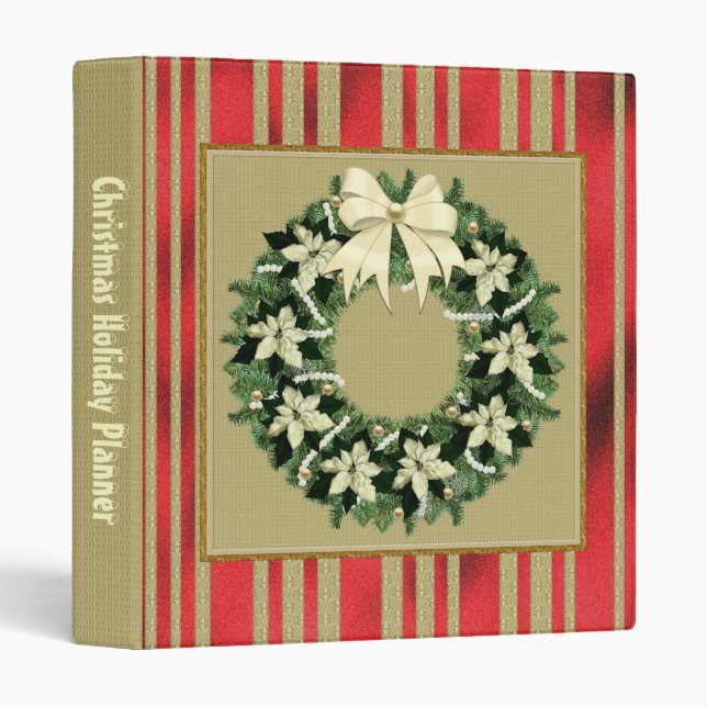 Christmas Holiday Planner 3 Ring Binder (Front/Spine)