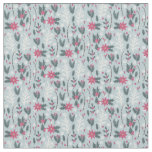 Christmas Holiday Poinsettia Floral Pattern Fabric