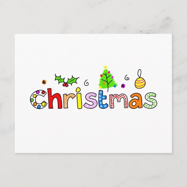 christmas holiday postcard (Front)
