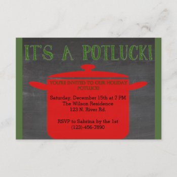 Christmas Holiday Potluck Invitation by SunflowerDesigns at Zazzle