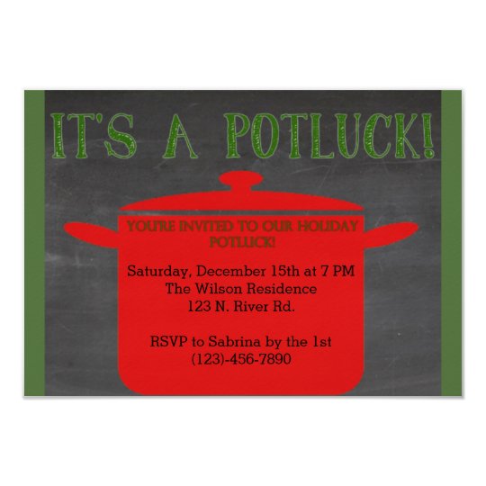 Christmas Holiday Potluck Invitation | Zazzle.com