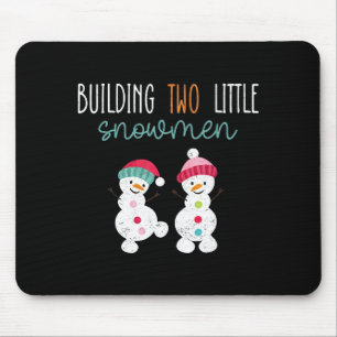 Christmas Holiday Pregnancy Announcement For Twin  Mouse Pad