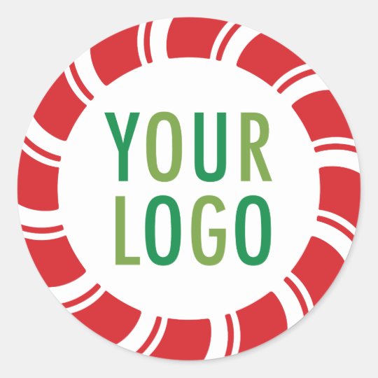 Christmas Holiday Promotional Sticker Company Logo | Zazzle.com