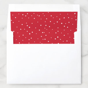 CHRISTMAS HOLIDAY random polka dot spot white red Envelope Liner