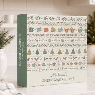 Christmas Holiday Recipe 3 Ring Binder