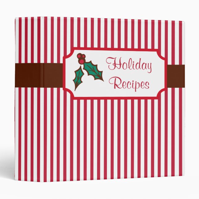 Christmas Holiday Recipe Binder (Front/Spine)