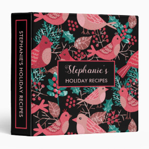 Christmas Holiday Recipe Binder Winter Berries