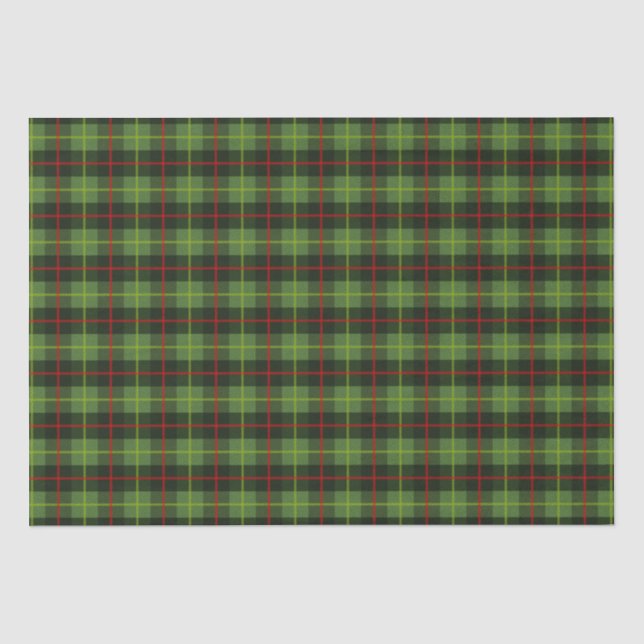 Christmas Holiday Red and Green Plaid Tissue Paper (Front)