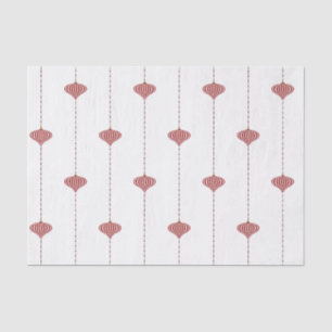 Christmas Holiday Red White Striped Ornaments Tissue Paper