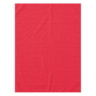 Christmas Holiday Red With White Snowflakes Tablecloth
