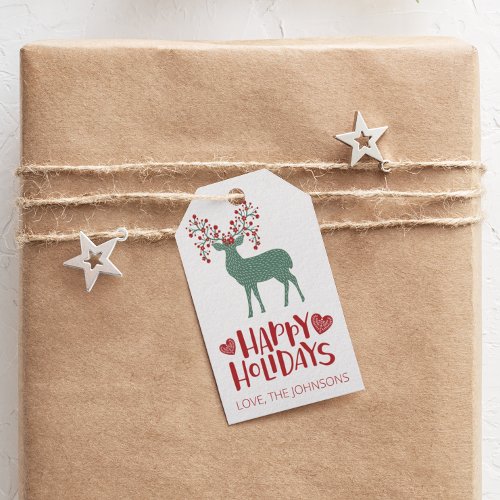 Christmas Holiday Reindeer Gift Tag