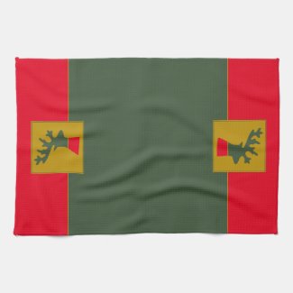 Christmas Holiday Reindeer Green Red Golden Yellow