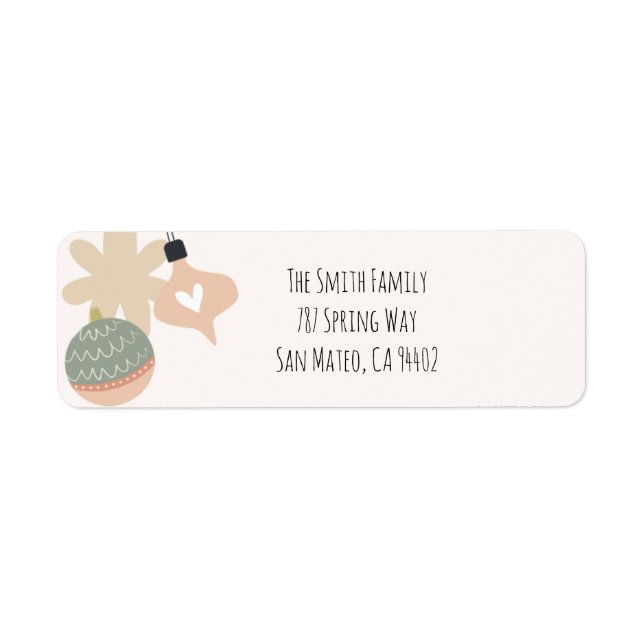 Christmas Holiday Return Address Label (Front)