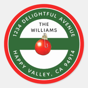 Christmas Holiday Return Address Labels
