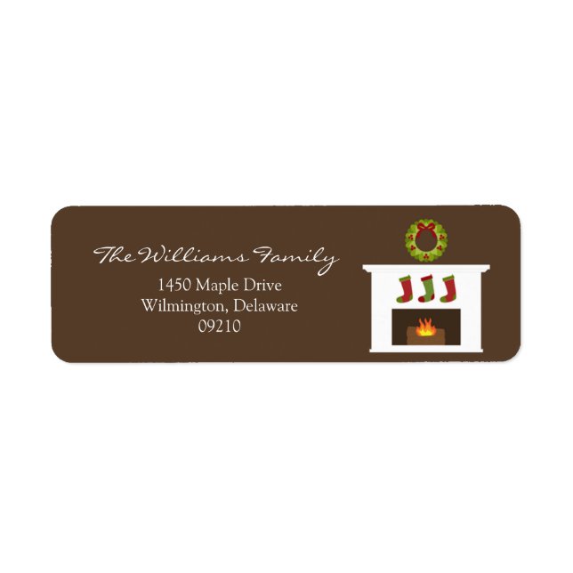 Christmas Holiday Return Address Labels (Front)