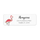 Christmas Holiday Return Address Pink Flamingos