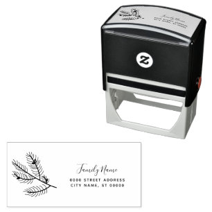 Christmas Holiday Return Address Self-inking Stamp