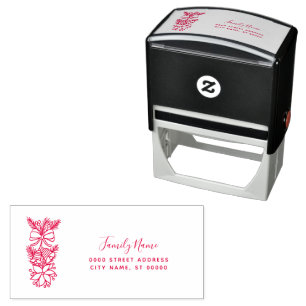 Christmas Holiday Return Address Self-inking Stamp