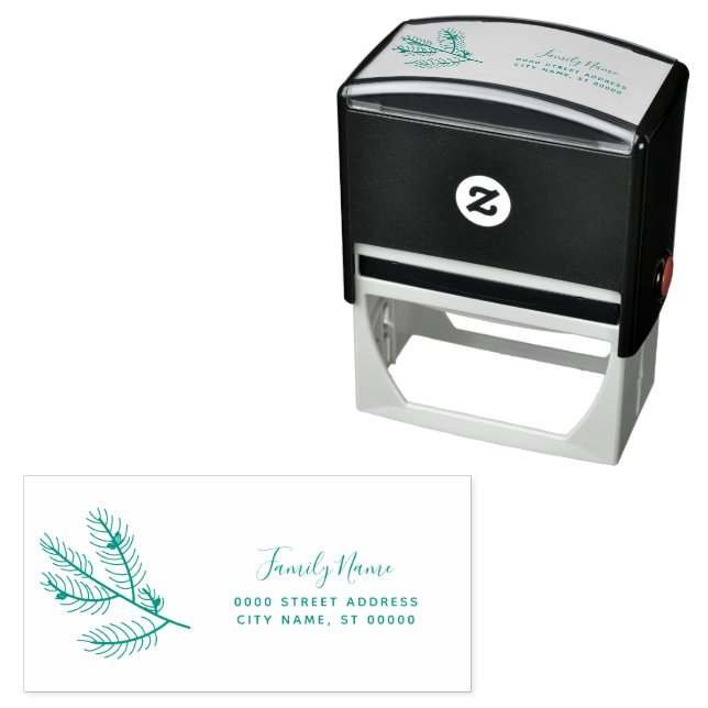 Christmas Holiday Return Address Self-inking Stamp (In Situ)