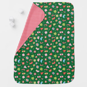 Christmas Holiday Reversible Baby Blanket