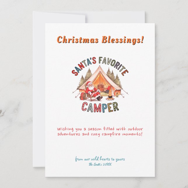 Christmas Holiday Santa Camp Tree Mountain Outdoor (Front)