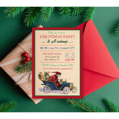 Christmas Holiday Santa Invitation