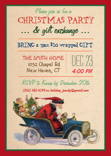 christmas holiday santa invitation zazzle com