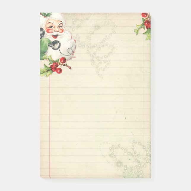 Christmas Holiday Santa Note Paper Pad (Front)